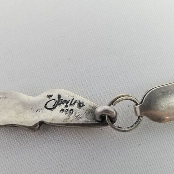 Vintage Sterling Silver Women Form Bracelet, Artist Signed, 7 Inches Long Estate - Picture 5 of 9